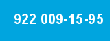 922 009-15-95 922 009-15-95